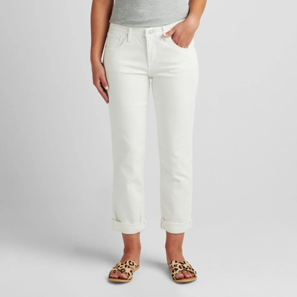 NWT JAG Carter Mid Rise Girlfriend Jeans White 12 - Picture 1 of 16
